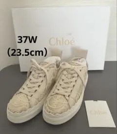 【付属品あり】Chloe　lauren レーススニーカー　37 ベージュのサムネイル