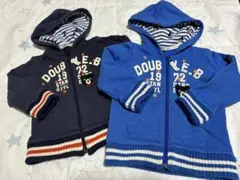 ダブルビー　パーカー　90 2枚セット　双子