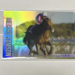 サラブレッドホースコレクション　ツインウエハース メイショウサムソン　箔サイン