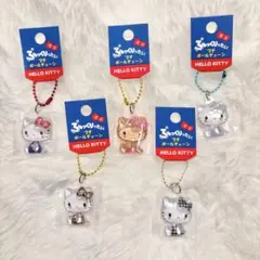 ハローキティ　ぷっくりったい　ボンボンドロップ　プチボールチェーン　5個セット