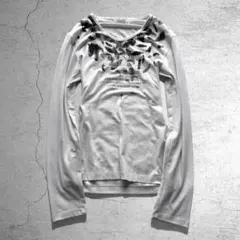 NICOLE CLUB 00’s feather print L/S tee