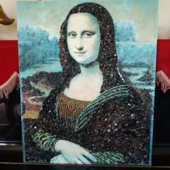 世界の名画】 レオナルド・ダ・ヴィンチ 『モナ・リザ』複製画 額入り
