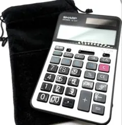 SHARP 電卓　12桁　elg-37 (専用袋付き) 簿記試験対応　学校用電卓
