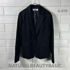 【NATURALBEAUTYBASIC】★黒★ジャケット★(M)★レディース