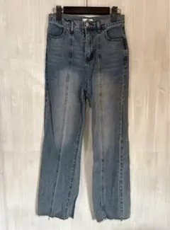 【68】ap retro ブルー　デニムパンツ 　Mサイズのサムネイル