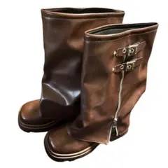 ブラウン　レディースブーツ