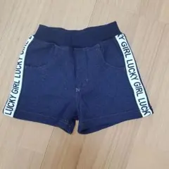 デニム風　裏起毛ショートパンツ　110