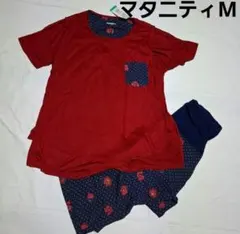 マタニティM　赤花パジャマ