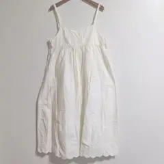 Samansa Mos2 サマンサモスモス 裾刺繍キャミワンピース