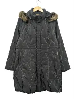 (BALMAIN)　バルマン　ロングダウンジャケット (M) ブルーフォックス