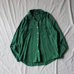 90s OLD GAP リネンレーヨン開襟シャツ 香港製 ブルー 表記S レア