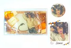 【レオナ/くつろぎマイルーム】ツイステ　アクスタ　缶バッジ　フォトカード