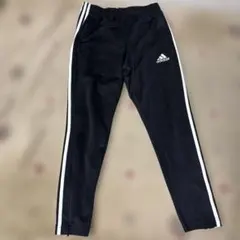 adidas 黒 ジャージパンツ サイドストライプ