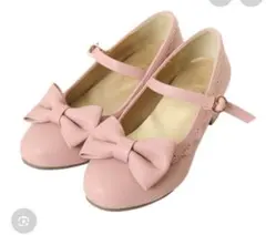 新品タグ付きaxes femme kawaii ローヒールリボンパンプス　ピンクのサムネイル