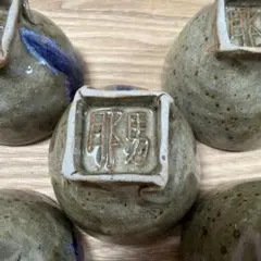 希少　吉村松月園 耶馬渓焼 手捻り　茶器　急須 湯呑み 茶道具　6点　工芸品 希少 吉村松月園 耶馬渓焼 手捻り 茶器 急須 宝瓶 湯呑み 茶道具 6点