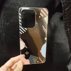 幾何学模様 クリア スマホケース（OPPO Reno13a専用）