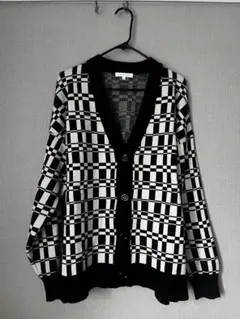 GLOBAL WORK チェック柄 カーディガン L