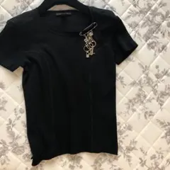 新品未使用タグ付！ルイヴィトン　レディースTシャツ黒Ｓサイズ ルイ ヴィトン LOUIS VUITTON ルイヴィトン 黒 チェーンディテール