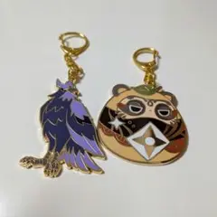 原神　みんなの仲間メタルキーホルダー　2個セット(むじむじだるま、オズ)