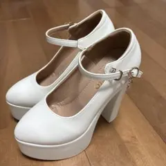 ウエディングシューズ　厚底15cm　23.5