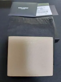 SAINT LAURENT ベージュ 二つ折り財布