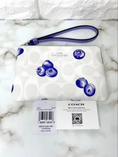 【COACH 】コーチ ポーチ 限定ブルーベリープリント