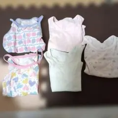 ベビー肌着キャミタイプ2枚とタンクトップタイプ3枚セット