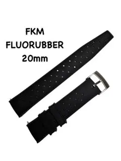 フルオロラバー 20mm ブラックラバーベルト FKM TROPICAL
