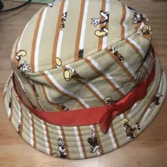 ミッキーマウス　子供用帽子　52cmリボン付き