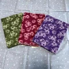 タイダイフローラルプリントコットン生地 紫色