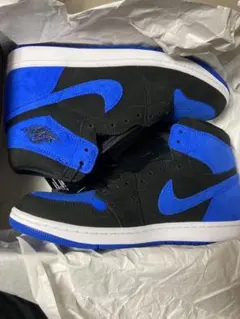 Nike AirJordan1 Retro High OGブラックブルー鑑定付き