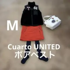 ゴルフウェア黒ボアフリースベストMクアルトユナイテッドCuarto UNITED