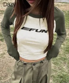 Dazy ラグラン長袖Tシャツ