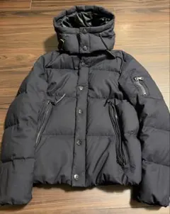 nano・universe フード付きダウンジャケット 黒