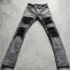 【Archive】ダメージ スキニー ケミカルウォッシュ グランジ Y2K 30