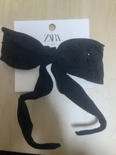 ZARA ブラック リボン　ピン