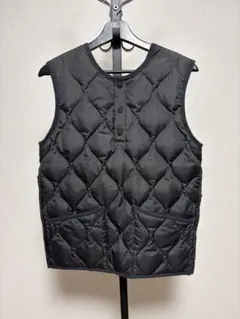 TAION ブラック キルティング ダウンベスト