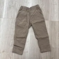 ベージュのウエストゴム長ズボン