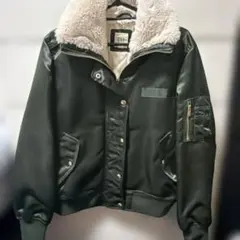 GAP ファー襟付きジャケット S グリーン