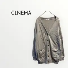 【CINEMA CLUB】 カーキコットンカーディガン　羽織り　カジュアル