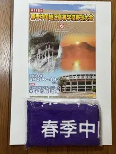 第118回春季中国地区高等学校野球大会 パンフレット、タオルセットのサムネイル