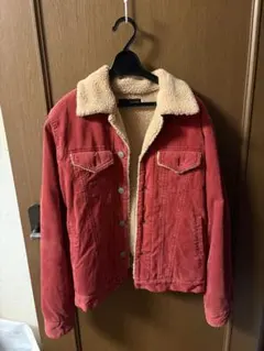 冬に最適‼️激安‼️レッド デニムジャケット ボア襟 WEST COASTのサムネイル