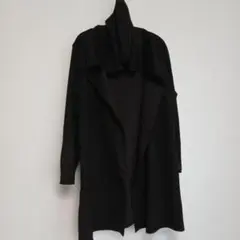 海外古着　ZARA　黒 スエード風 ロングコート