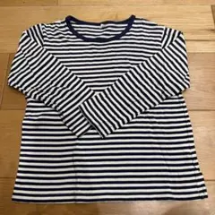 無印良品　ストライプ 長袖カットソー 130