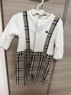 Polo チェック柄ロンパース