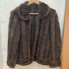 大幅値下げ！ブラウンファーコート サイズ9ラビット