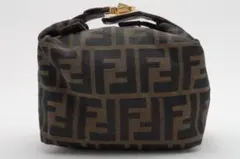 FENDI ズッカ バニティ ハンドバッグ スモール ブラウン キャンバスのサムネイル