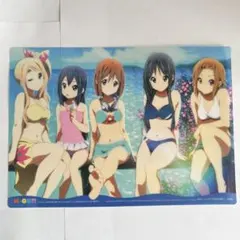 けいおん！ クリアポスター 水着 平沢唯 秋山澪 田井中律 琴吹紬 中野梓