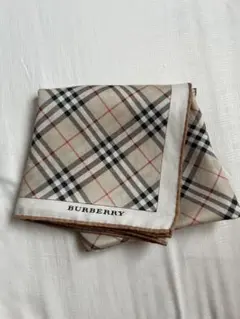 BURBERRY ノバチェック柄 大判ハンカチ シルク