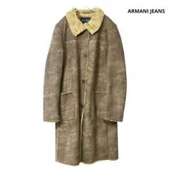 ARMANI JEANS ムートンコート イタリア製 カーキ 42表記